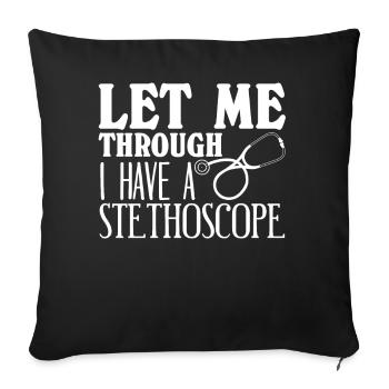 Medicine Anesthetist Doctor Nurse - Sofa pillowcase 17,3'' x 17,3'' (45 x 45 cm) - black - Front