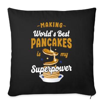 Pancake Lover Kids Making World's - Sofa pillowcase 17,3'' x 17,3'' (45 x 45 cm) - black - Front
