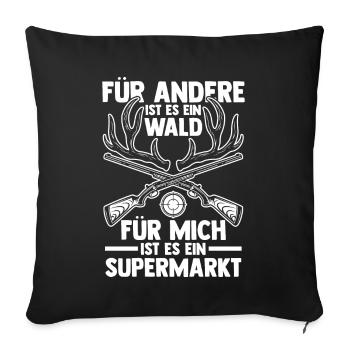 Hunting Hunting Deer Hunting Wild Boar Hunting Hunter - Sofa pillowcase 17,3'' x 17,3'' (45 x 45 cm) - black - Front