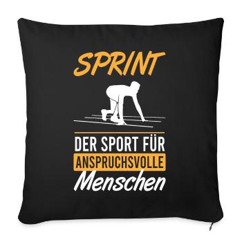Elite Sprinter Powerful - Sofa pillowcase 17,3'' x 17,3'' (45 x 45 cm) - black - Front