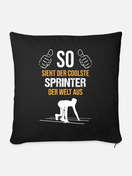 Top Sprinter - Coolness pur - Sofakissenbezug 45 x 45 cm - Schwarz
