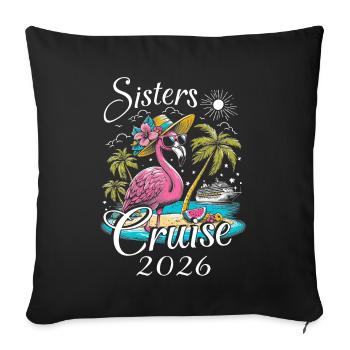 Croisière Sisters 2026 - Housse de coussin décorative 45 x 45 cm - noir - Devant