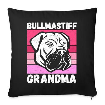 Bullmastiff Granny Dog Owner Gift - Sofa pillowcase 17,3'' x 17,3'' (45 x 45 cm) - black - Front