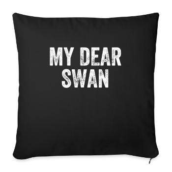 My Dear Swan Denglish - Sofa pillowcase 17,3'' x 17,3'' (45 x 45 cm) - black - Front