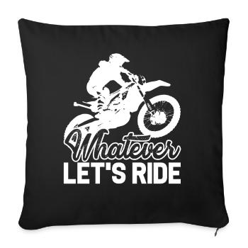 Motocross Let's Ride Motocross - Sofa pillowcase 17,3'' x 17,3'' (45 x 45 cm) - black - Front