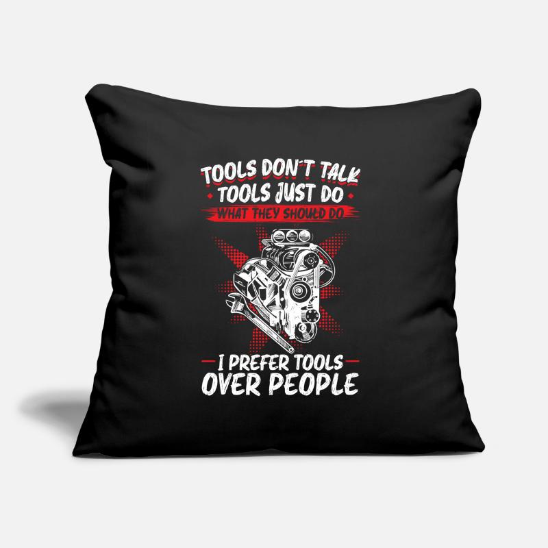 Tools Don't Talk Tool Lover Sofa pillowcase 17,3'' x 17,3'' (45 x 45 cm)