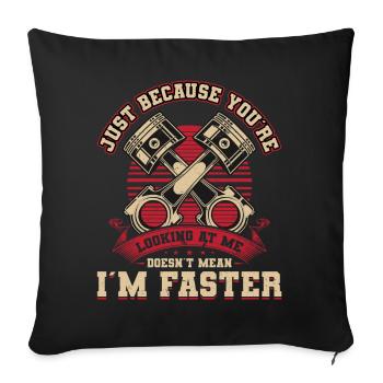 Mécanicien, outillage et moteur - Housse de coussin décorative 45 x 45 cm - noir - Devant