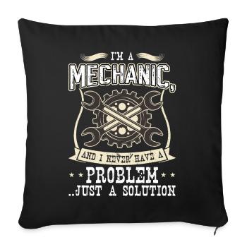 Mechaniker Lösung Finder Stolzes Design - Sofakissenbezug 45 x 45 cm - Schwarz - Vorne