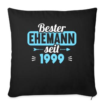 Best husband since 1999 25th wedding anniversary - Sofa pillowcase 17,3'' x 17,3'' (45 x 45 cm) - black - Front