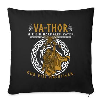 Vathor - Father's Day Father's Day Gift Viking - Sofa pillowcase 17,3'' x 17,3'' (45 x 45 cm) - black - Front