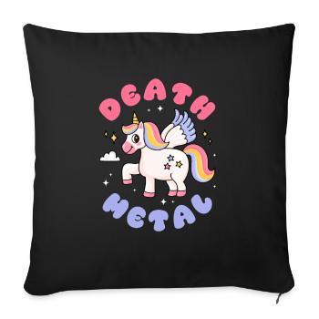 Death Metal Music Festival Gift - Sofa pillowcase 17,3'' x 17,3'' (45 x 45 cm) - black - Front
