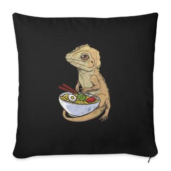 Gecko - Sofa pillowcase 17,3'' x 17,3'' (45 x 45 cm) - black - Front