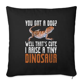 Gecko - Sofa pillowcase 17,3'' x 17,3'' (45 x 45 cm) - black - Front