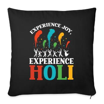 Happy Holi Greetings Hinduism Indian Festival - Sofa pillowcase 17,3'' x 17,3'' (45 x 45 cm) - black - Front