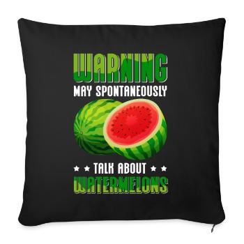 Watermelon Angurie Arbuse Pastry Gift - Sofa pillowcase 17,3'' x 17,3'' (45 x 45 cm) - black - Front