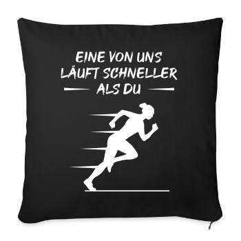 Fast Sprint – Pure Challenge - Sofa pillowcase 17,3'' x 17,3'' (45 x 45 cm) - black - Front