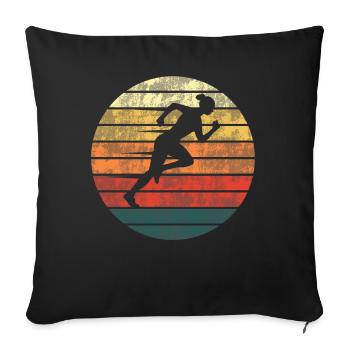 La course du soleil - l’élégance en mouvement - Housse de coussin décorative 45 x 45 cm - noir - Devant