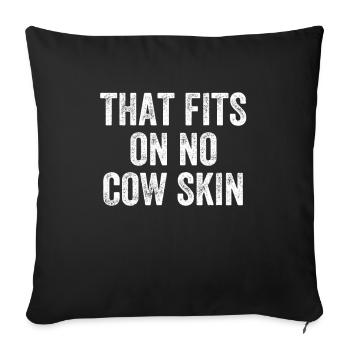 That Fits On No Cow Skin Denglish - Sofa pillowcase 17,3'' x 17,3'' (45 x 45 cm) - black - Front
