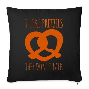 Bretzel Bretzels Bavière - Housse de coussin décorative 45 x 45 cm - noir - Devant
