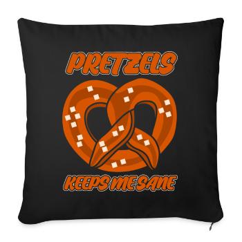 Pretzel Bakery Pretzels - Sofakissenbezug 45 x 45 cm - Schwarz - Vorne