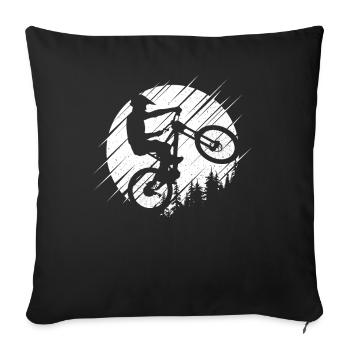 Downhill Mountain Bike MTB Downhill Mountain Biker - Sofa pillowcase 17,3'' x 17,3'' (45 x 45 cm) - black - Front