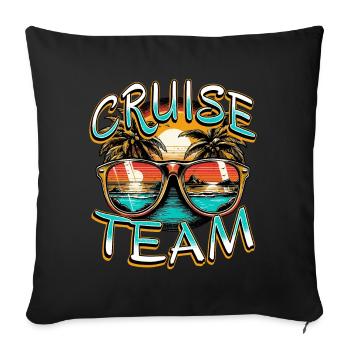 Cruise Team - Sofa pillowcase 17,3'' x 17,3'' (45 x 45 cm) - black - Front
