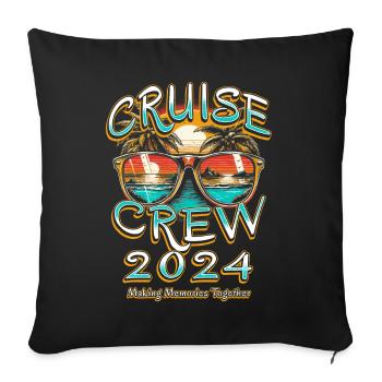 Équipage de croisière 2024 Créer des souvenirs ensemble - Housse de coussin décorative 45 x 45 cm - noir - Devant