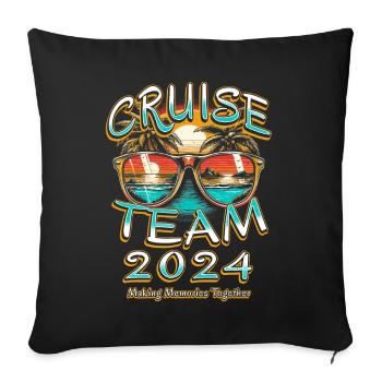 L’équipe de croisière 2024 crée des souvenirs ensemble - Housse de coussin décorative 45 x 45 cm - noir - Devant