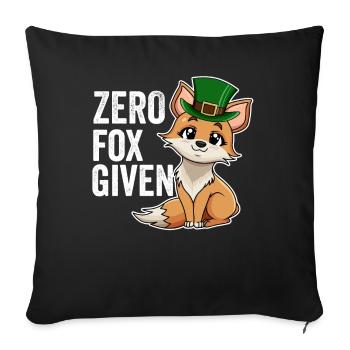 Null Fuchs Gegebenes Wortspiel Niedlicher Kawaii Irischer Fuchs - Sofakissenbezug 45 x 45 cm - Schwarz - Vorne