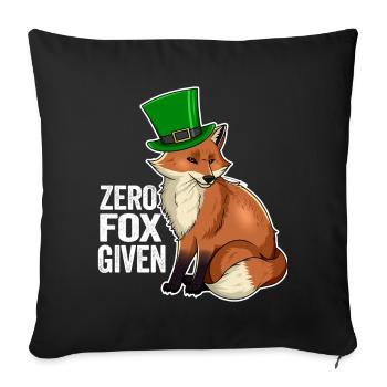 Null Fuchs Gegebenes Wortspiel Niedlicher Kawaii Irischer Fuchs - Sofakissenbezug 45 x 45 cm - Schwarz - Vorne
