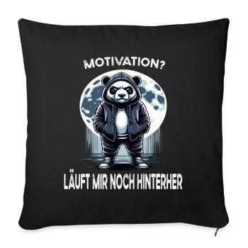 I hate people morning grouch in the office funny - Sofa pillowcase 17,3'' x 17,3'' (45 x 45 cm) - black - Front