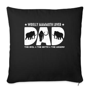 Woolly Mammoth Lover Dad The Idol The Elephant - Sofakissenbezug 45 x 45 cm - Schwarz - Vorne
