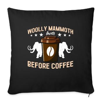 Woolly Mammoth Lover Before Primeval Times Coffee - Sofa pillowcase 17,3'' x 17,3'' (45 x 45 cm) - black - Front