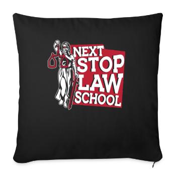 Prochain arrêt : Faculté de droit, Faculté de droit, Université de droit - Housse de coussin décorative 45 x 45 cm - noir - Devant