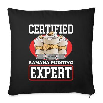 Banana Pudding Banana Pudding Gift - Sofa pillowcase 17,3'' x 17,3'' (45 x 45 cm) - black - Front