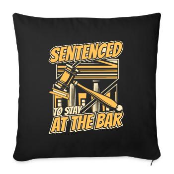 Sentenced To Stay At The Bar University Students - Sofa pillowcase 17,3'' x 17,3'' (45 x 45 cm) - black - Front