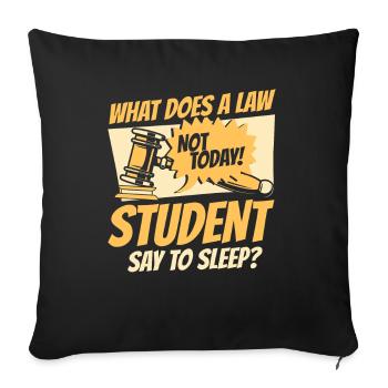 What Does A Law Student Say To Sleep Law School - Sofa pillowcase 17,3'' x 17,3'' (45 x 45 cm) - black - Front