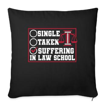 Single Taken Souffrance À La Faculté De Droit - Housse de coussin décorative 45 x 45 cm - noir - Devant