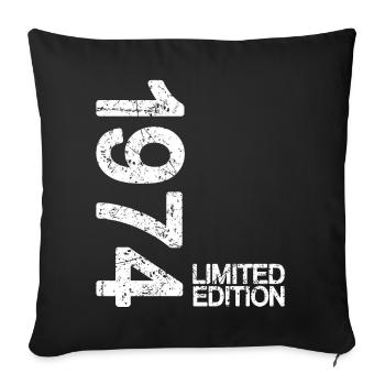 1974 Limited Edition - Sofa pillowcase 17,3'' x 17,3'' (45 x 45 cm) - black - Front