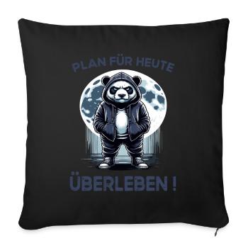 I hate people morning grouch in the office funny - Sofa pillowcase 17,3'' x 17,3'' (45 x 45 cm) - black - Front