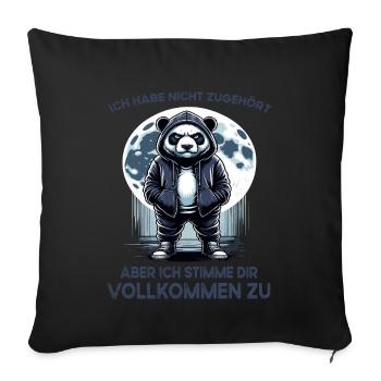 I hate people morning grouch in the office funny - Sofa pillowcase 17,3'' x 17,3'' (45 x 45 cm) - black - Front