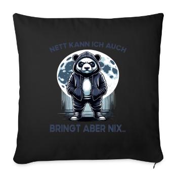 I hate people morning grouch in the office funny - Sofa pillowcase 17,3'' x 17,3'' (45 x 45 cm) - black - Front