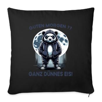 I hate people morning grouch in the office funny - Sofa pillowcase 17,3'' x 17,3'' (45 x 45 cm) - black - Front