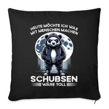 I hate people morning grouch in the office funny - Sofa pillowcase 17,3'' x 17,3'' (45 x 45 cm) - black - Front
