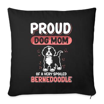 Bernedoodle Mom Dog Owner Dog Mom Gift - Sofa pillowcase 17,3'' x 17,3'' (45 x 45 cm) - black - Front
