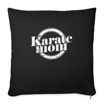 Karate Mom Is The Best Mom - Sofa pillowcase 17,3'' x 17,3'' (45 x 45 cm) - black - Front
