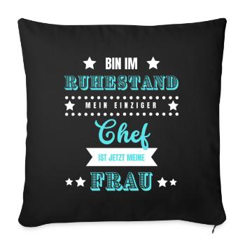 Retirement Retiree Retiree Funny Wife - Sofa pillowcase 17,3'' x 17,3'' (45 x 45 cm) - black - Front