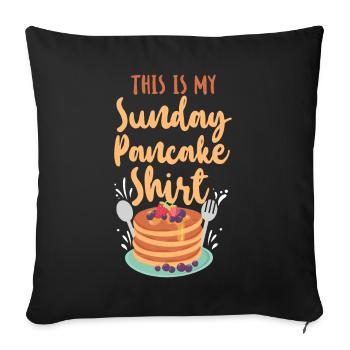 Les enfants amateurs de crêpes c’est mon - Housse de coussin décorative 45 x 45 cm - noir - Devant