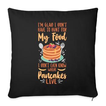 Pancake Lover Kids I'm Glad I - Sofa pillowcase 17,3'' x 17,3'' (45 x 45 cm) - black - Front