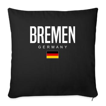 Brême - Housse de coussin décorative 45 x 45 cm - noir - Devant